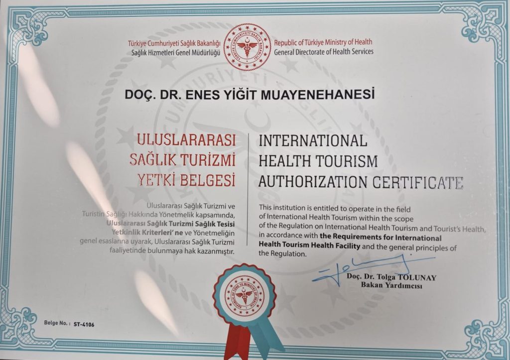 dr enes yigit certificate